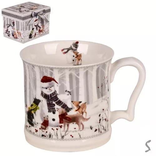 Чашка новорічна "Snowman's friends" 420мл Stenson R36270