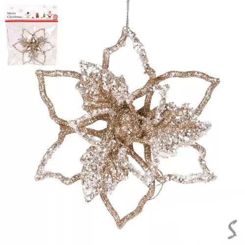 Фігурка-підвіска новорічна "Flower" 12см Stenson R33910