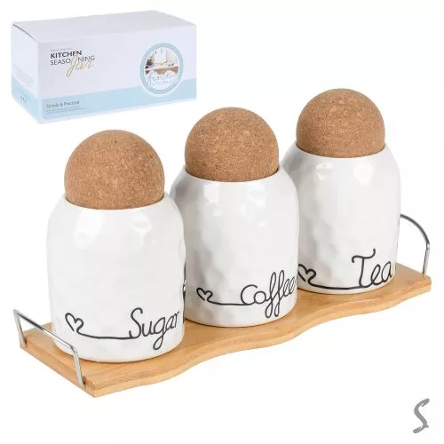 Банка на бамбуковій підставці 3пр/наб 350мл Stenson R37328